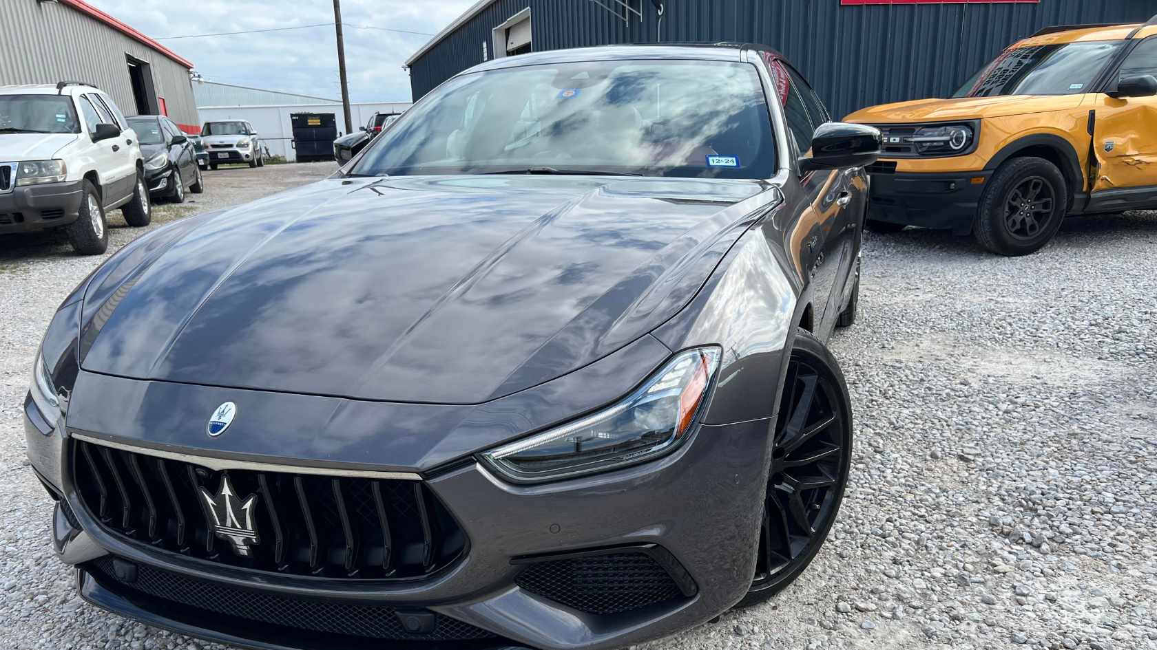 Our expert team working on a high-end vehicle